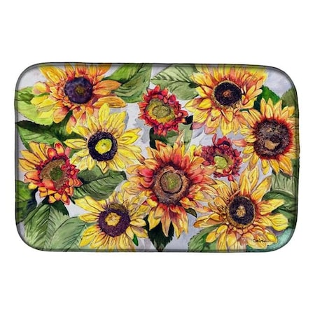 Carolines Treasures Carolines Treasures 8766DDM Sunflowers Dish Drying Mat 8766DDM